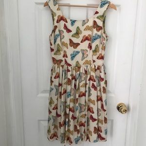 90’s Vintage Silk Butterfly Dress